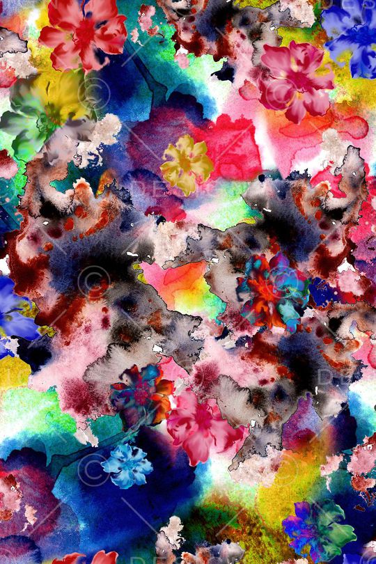 水墨印花华亿平台图片