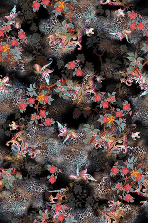 豹纹印花华亿平台图片