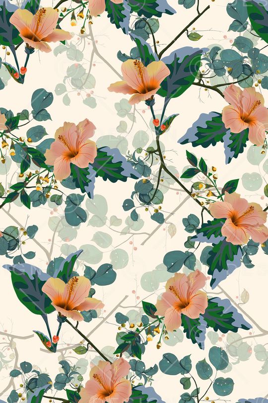 绿植树叶印花华亿平台图片