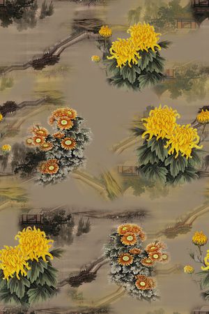 连衣裙印花华亿平台图片