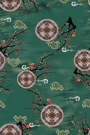 连衣裙印花华亿平台图片