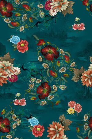 绿植树叶印花华亿平台图片