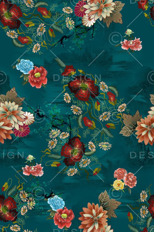 绿植树叶印花华亿平台图片