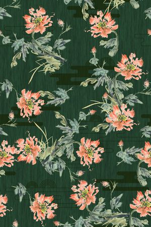 绿植树叶印花华亿平台图片