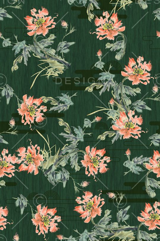 绿植树叶印花华亿平台图片