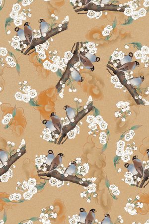 绿植树叶印花华亿平台图片