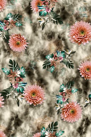 花卉印花华亿平台图片