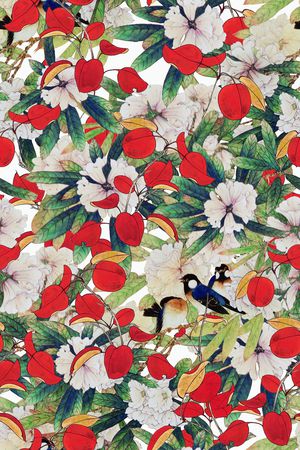 绿植树叶印花华亿平台图片