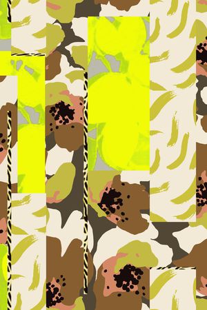 抽象花卉印花华亿平台图片