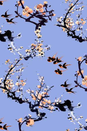 梅花印花华亿平台图片