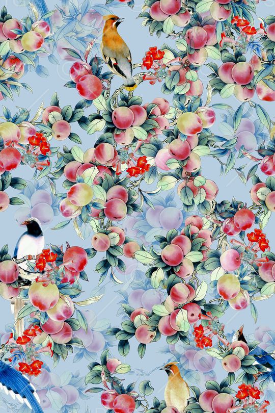 绿植树叶印花华亿平台图片