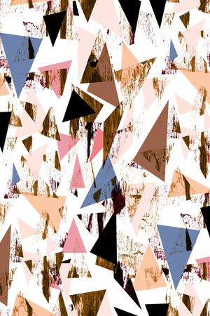 几何花卉印花华亿平台图片