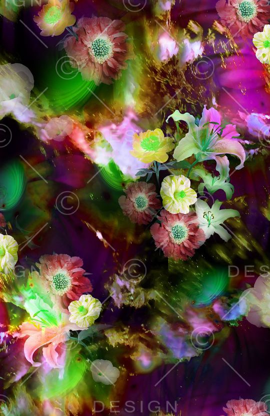 花卉印花华亿平台图片