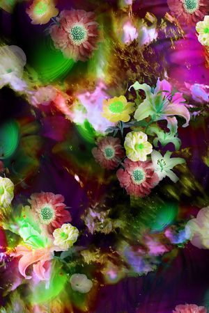 花卉印花华亿平台图片