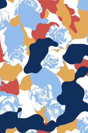 玫瑰花印花华亿平台图片