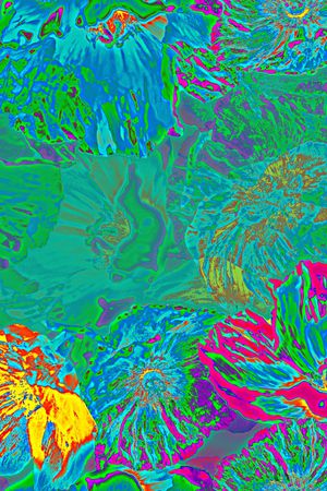 抽象花卉印花华亿平台图片