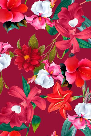 兰花印花华亿平台图片