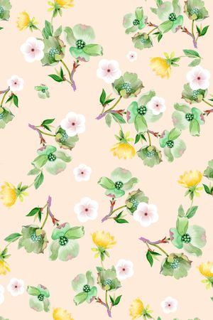 绿植树叶印花华亿平台图片