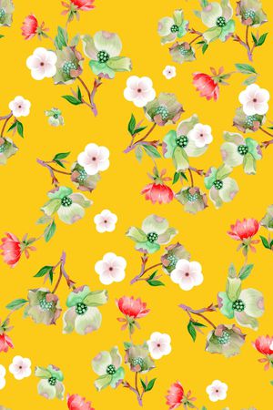 绿植树叶印花华亿平台图片