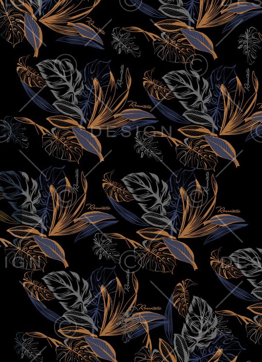 丝巾定位花印花华亿平台图片