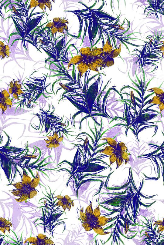 花卉印花华亿平台图片