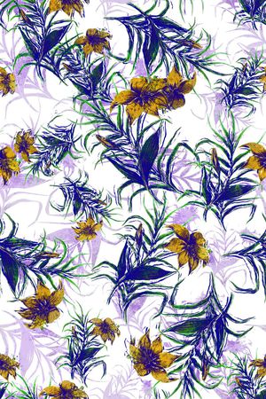 花卉印花华亿平台图片