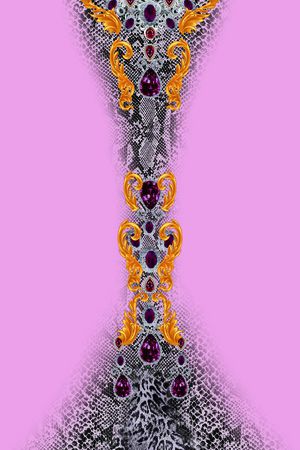 丝巾定位花印花华亿平台图片