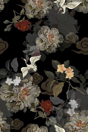 花卉印花华亿平台图片