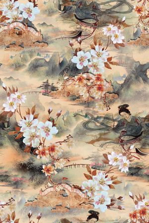 花卉印花华亿平台图片