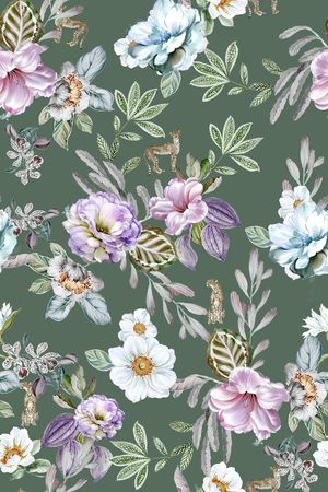 花卉印花华亿平台图片