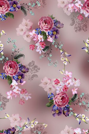 花卉印花华亿平台图片