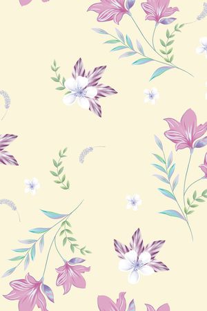 玉兰花印花华亿平台图片