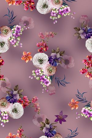 花卉印花华亿平台图片