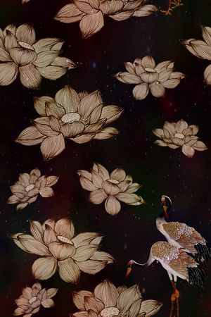 绿植树叶印花华亿平台图片