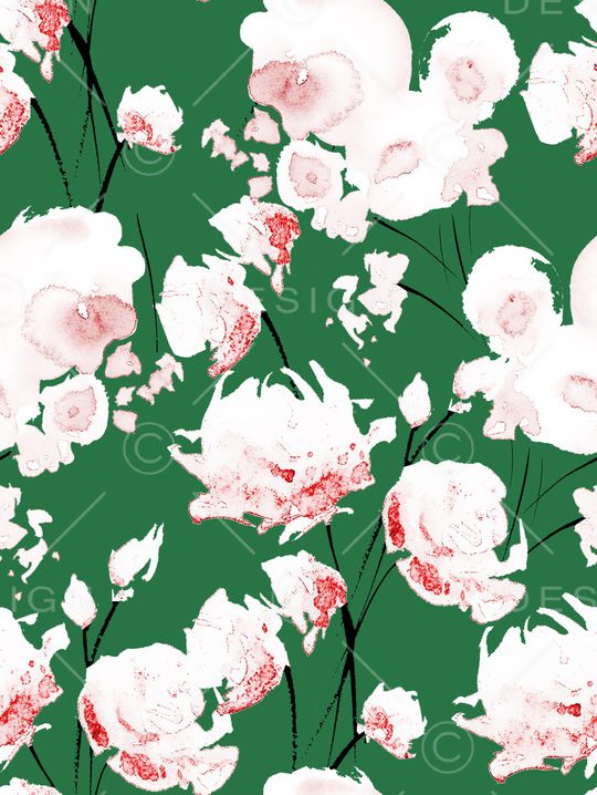 抽象花卉印花华亿平台图片