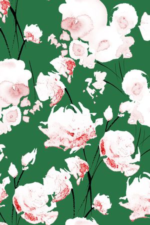 抽象花卉印花华亿平台图片