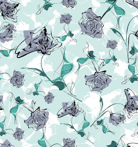 抽象花卉印花华亿平台图片