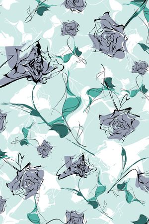 抽象花卉印花华亿平台图片