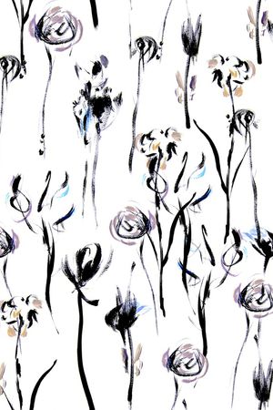 抽象花卉印花华亿平台图片