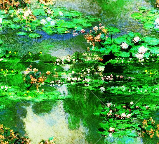 绿色印花华亿平台图片