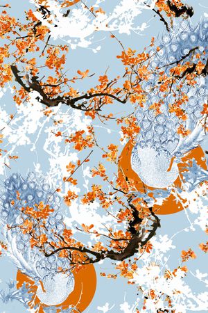 梅花印花华亿平台图片