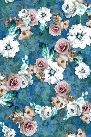 花卉印花华亿平台图片