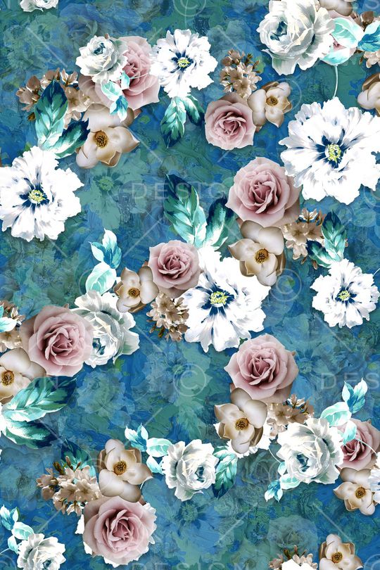 花卉印花华亿平台图片