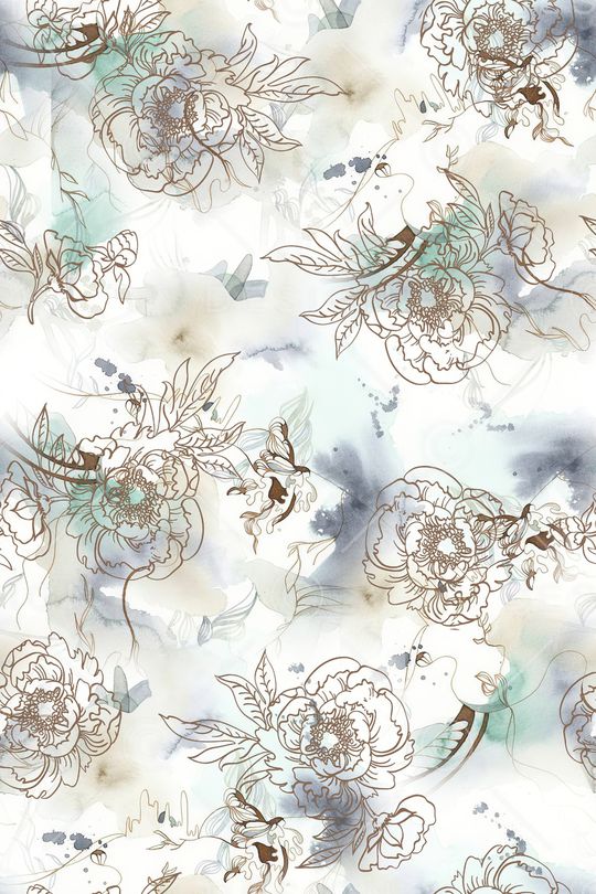 花卉印花华亿平台图片