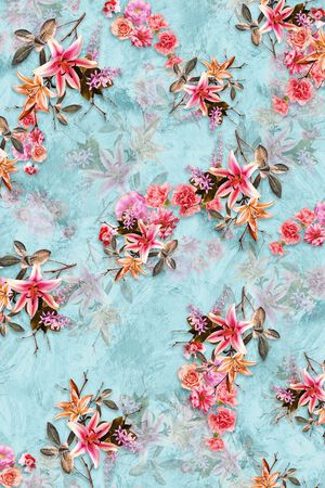 花卉印花华亿平台图片