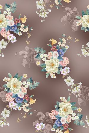 花卉印花华亿平台图片