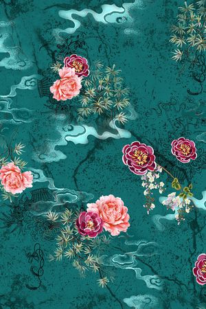 连衣裙印花华亿平台图片