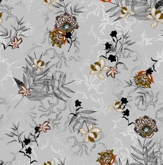 连衣裙印花华亿平台图片