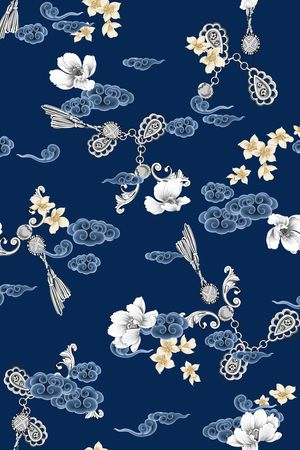 连衣裙印花华亿平台图片