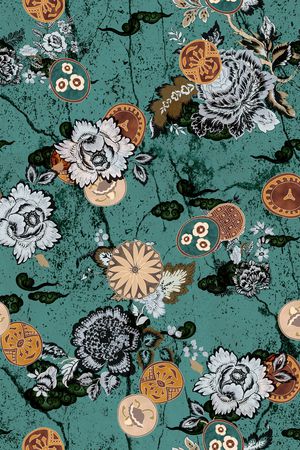 连衣裙印花华亿平台图片